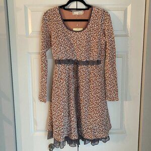 Areve Dress | Soft Pink and Brown Dress | Women's Dress